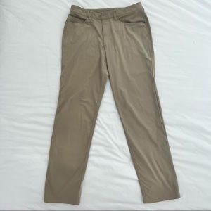 Lululemon commission slim fit tan pants size 32